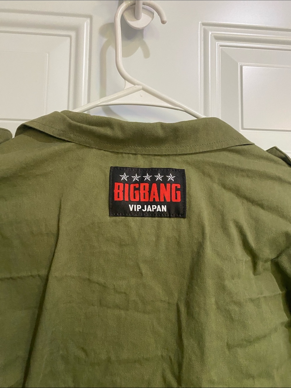 Olive Green Men's Graphic Military Jean Jacket bigbang - Picture 8 of 9